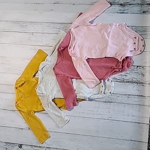 4 pack Long Sleeve Heart Onesies